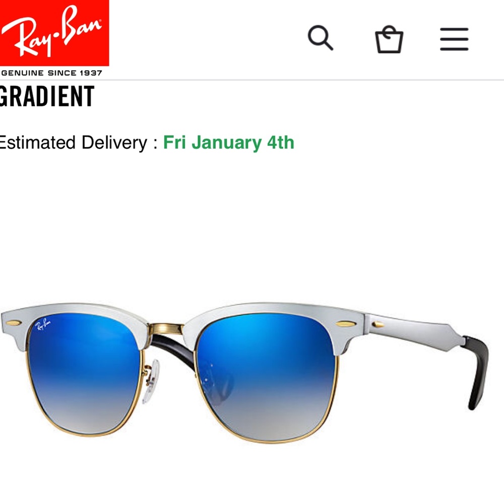 Ray-Ban-Aluminum Clubmaster no scratches like new